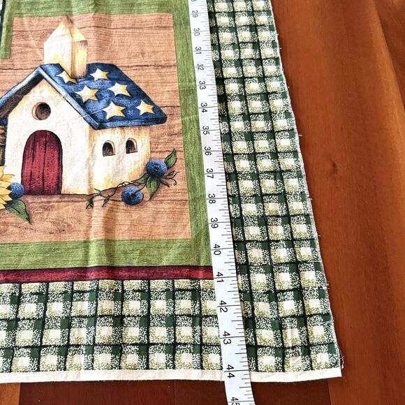 Vintage Quilt Panel Birdhouses Panel Sunflowers Spring Industries 34” X 44” - Picture 5 of 6